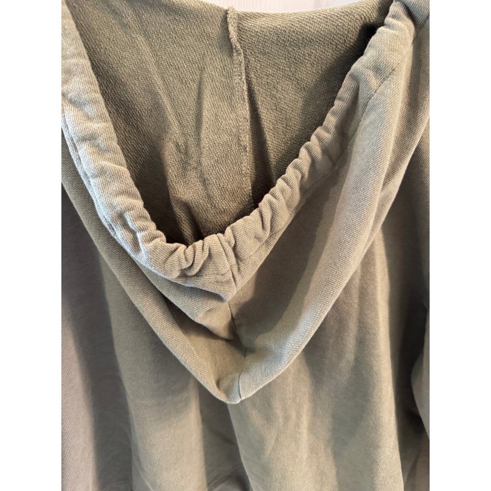 LOFT Outlet Womens Olive Green V-Neck Cropped Hoodie Sweatshirt Size M - Picture 7 of 11